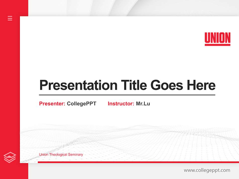 Union Theological Seminary Thesis Proposal/Graduation Defense PPT Template4:3 ratio PPT effect preview image5