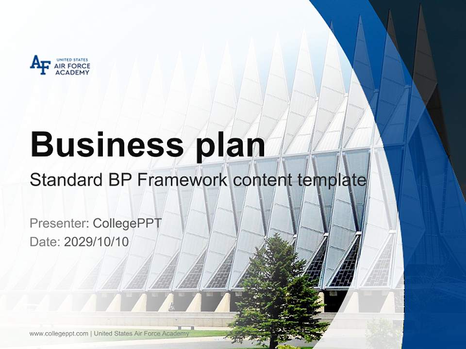 United States Air Force Academy Competition/Entrepreneurship Contest PPT Template4:3 ratio PPT effect preview image9