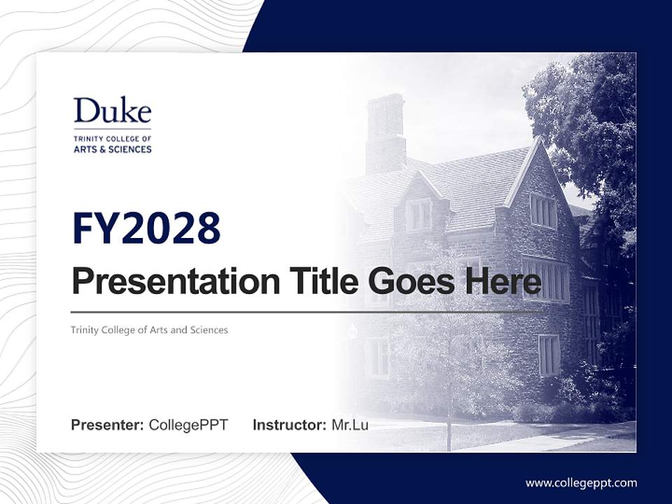 Trinity College of Arts and Sciences Academic Presentation/Research Findings Report PPT Template4:3 ratio PPT effect preview image5