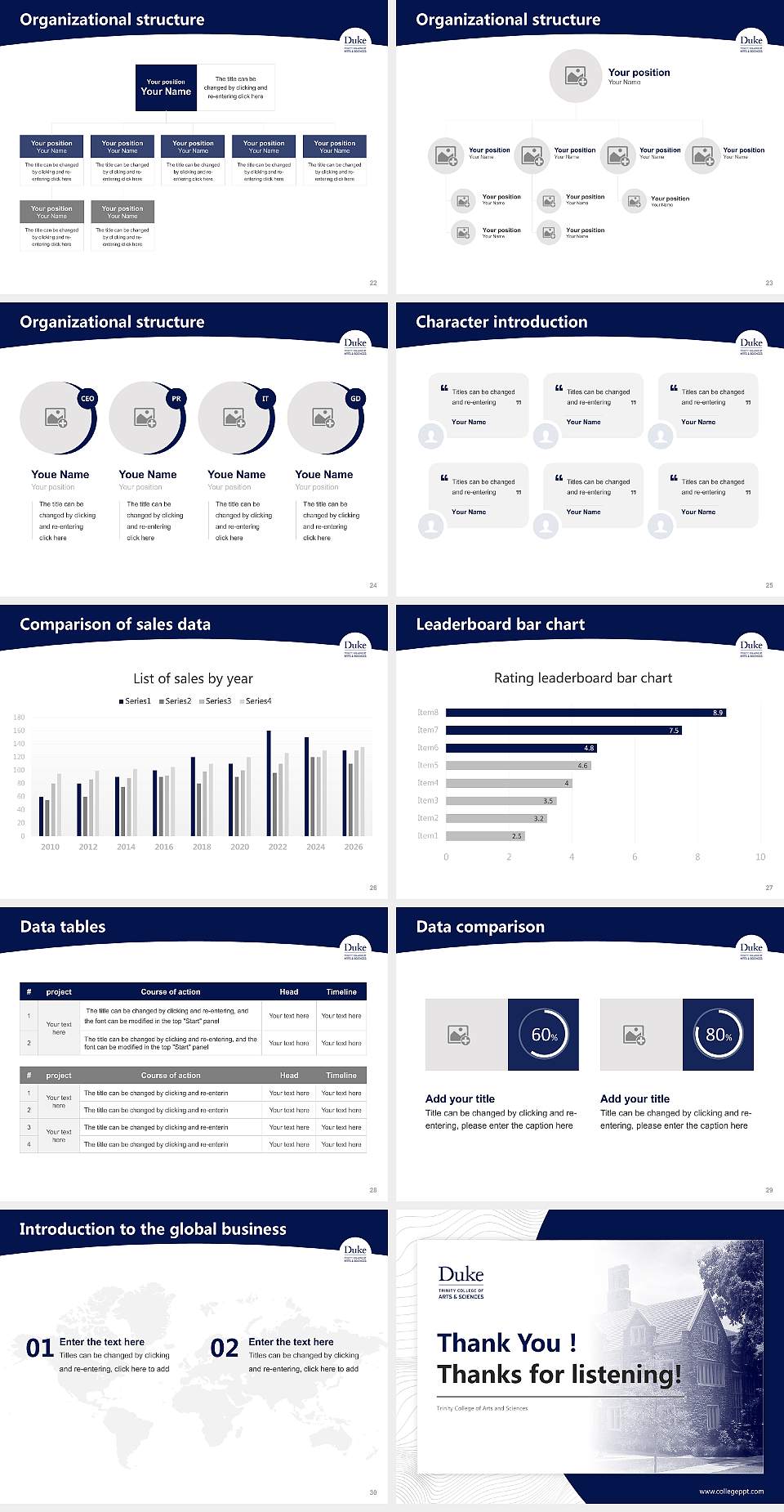 Trinity College of Arts and Sciences Academic Presentation/Research Findings Report PPT Template4:3 ratio PPT effect preview image4