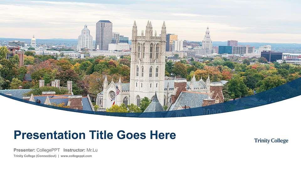 Trinity College (Connecticut) Course/Courseware Creation PPT Template16:9 ratio PPT effect preview image