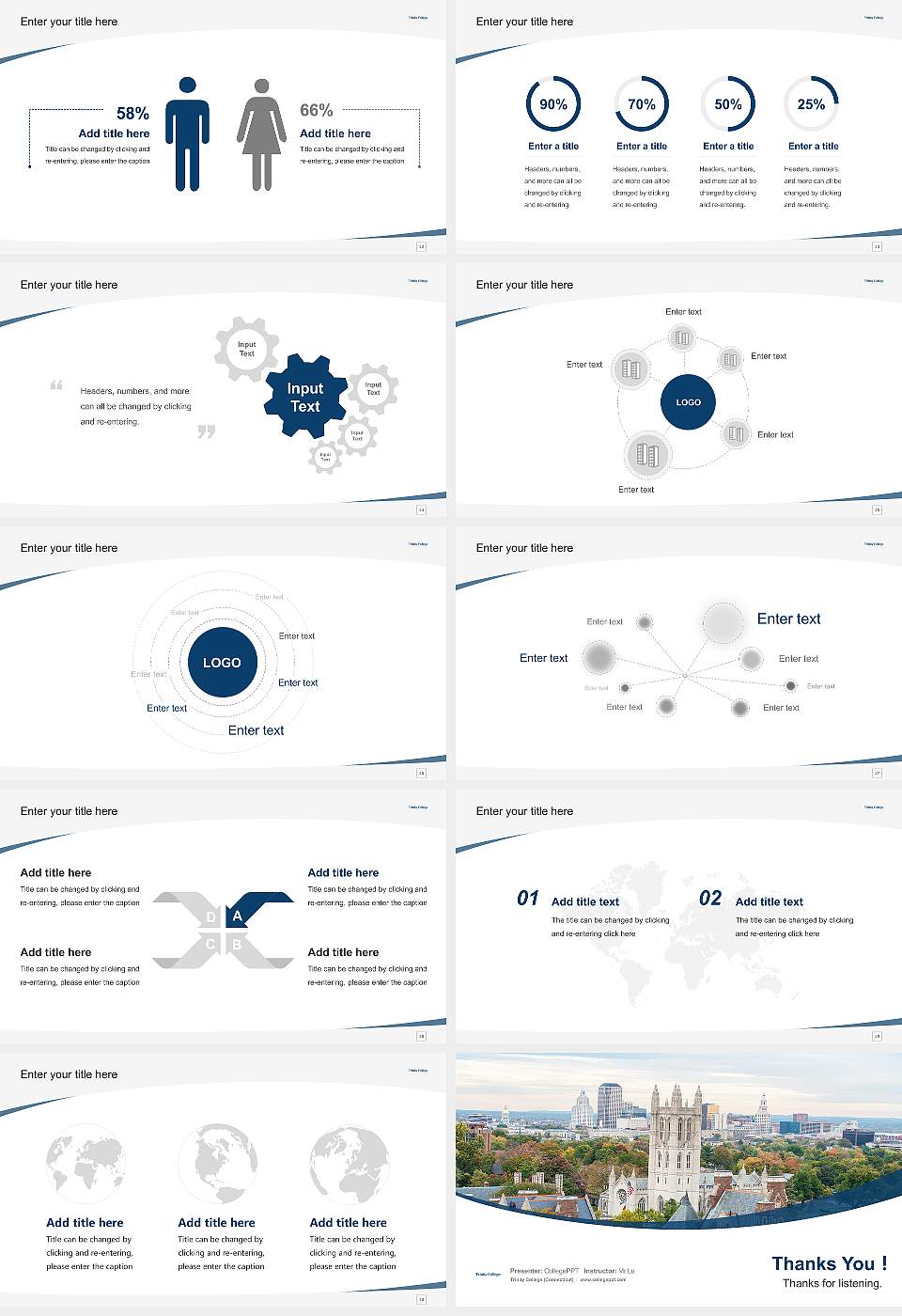 Trinity College (Connecticut) Course/Courseware Creation PPT Template16:9 ratio PPT effect preview image4