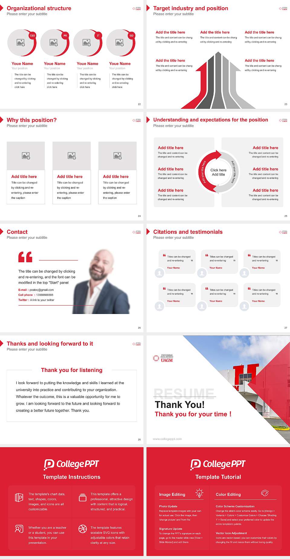 Universidad Ana G. Méndez – Recinto de Cayey Resume PPT Template4:3 ratio PPT effect preview image4
