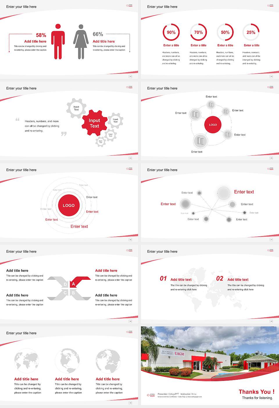 Universidad Ana G. Méndez – Cabo Rojo Course/Courseware Creation PPT Template16:9 ratio PPT effect preview image4