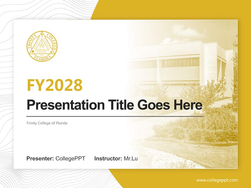 Trinity College of Florida Academic Presentation/Research Findings Report PPT Template4:3 ratio PPT effect preview image5