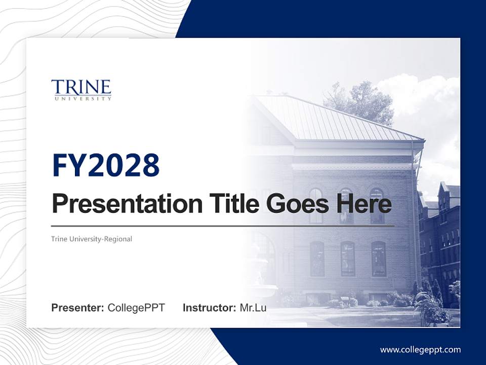 Trine University-Regional Academic Presentation/Research Findings Report PPT Template4:3 ratio PPT effect preview image5
