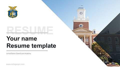 United States Coast Guard Academy Resume PPT Template