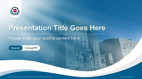 HJ International Graduate School for Peace and Public Leadership Lecture Sharing and Networking Event PPT Template