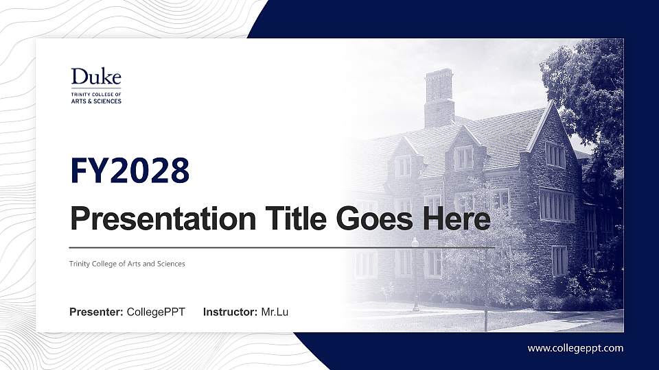 Trinity College of Arts and Sciences Academic Presentation/Research Findings Report PPT Template16:9 ratio PPT effect preview image