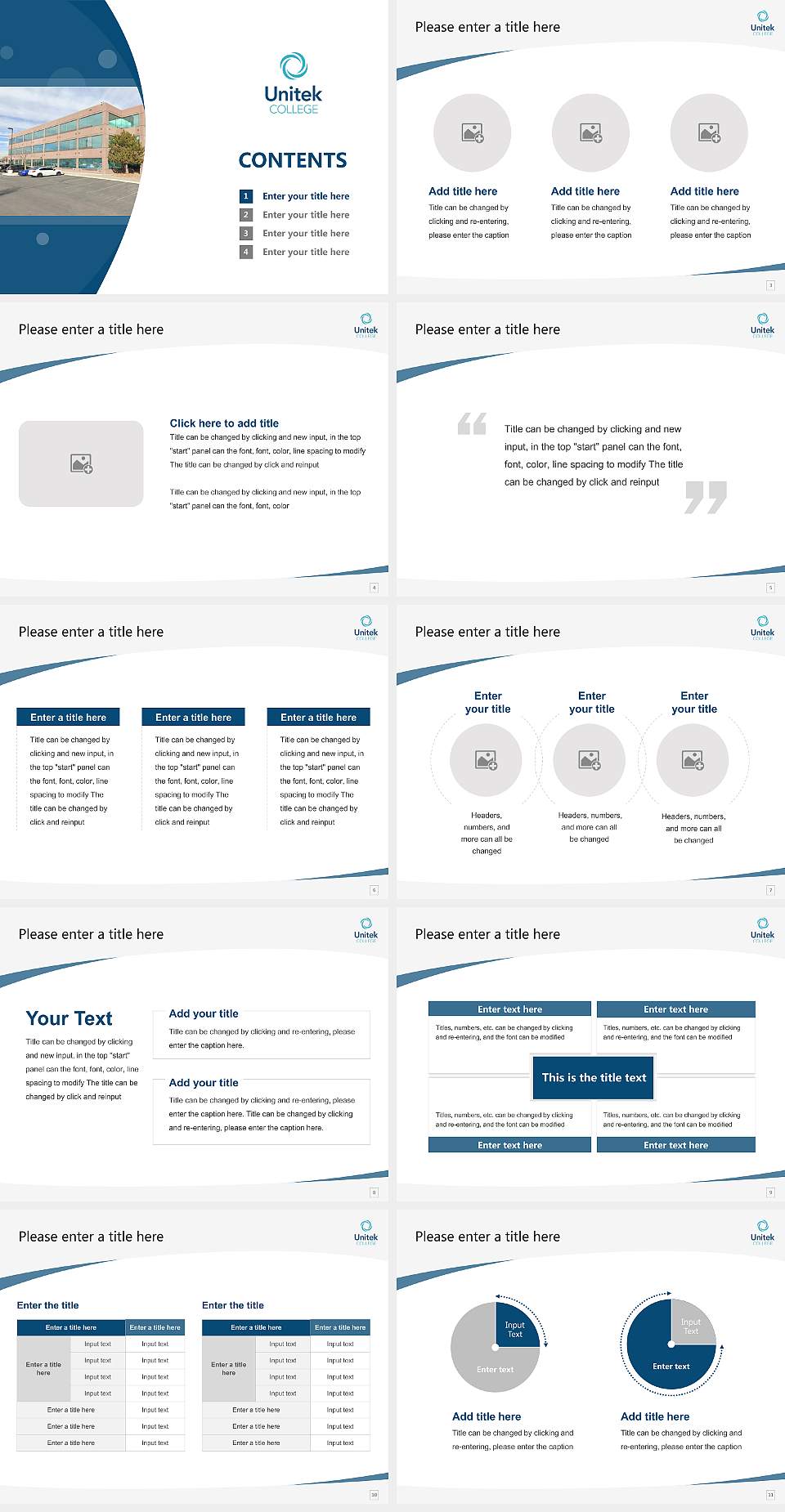 Unitek College Reno Campus Course/Courseware Creation PPT Template4:3 ratio PPT effect preview image2