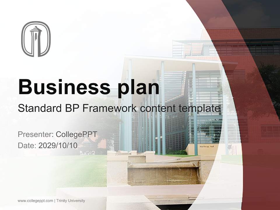 Trinity University Competition/Entrepreneurship Contest PPT Template4:3 ratio PPT effect preview image9