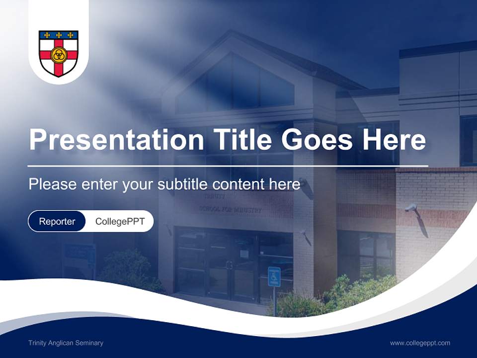 Trinity Anglican Seminary Lecture Sharing and Networking Event PPT Template4:3 ratio PPT effect preview image4