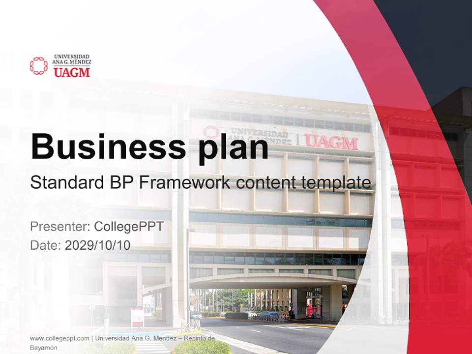 Universidad Ana G. Méndez – Recinto de Bayamón Competition/Entrepreneurship Contest PPT Template4:3 ratio PPT effect preview image9