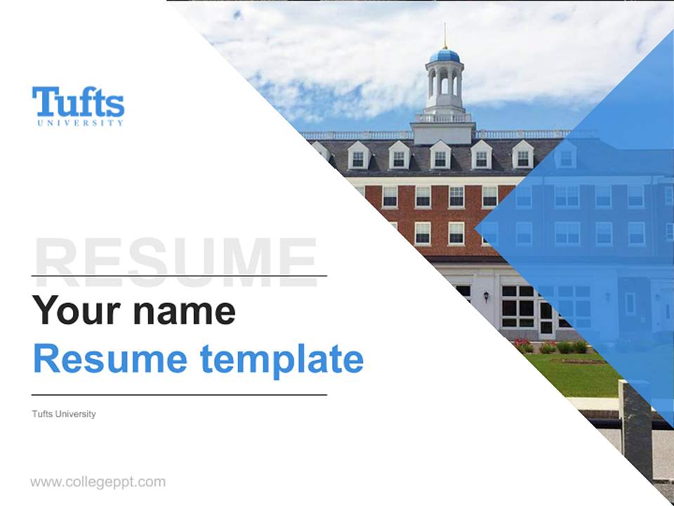 Tufts University Resume PPT Template4:3 ratio PPT effect preview image5