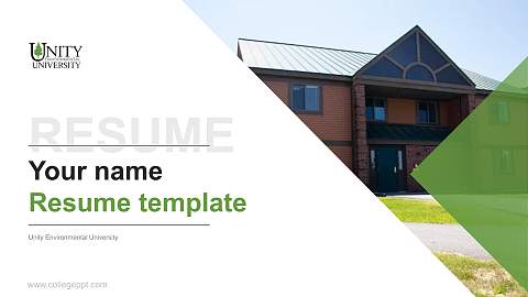 Unity Environmental University Resume PPT Template
