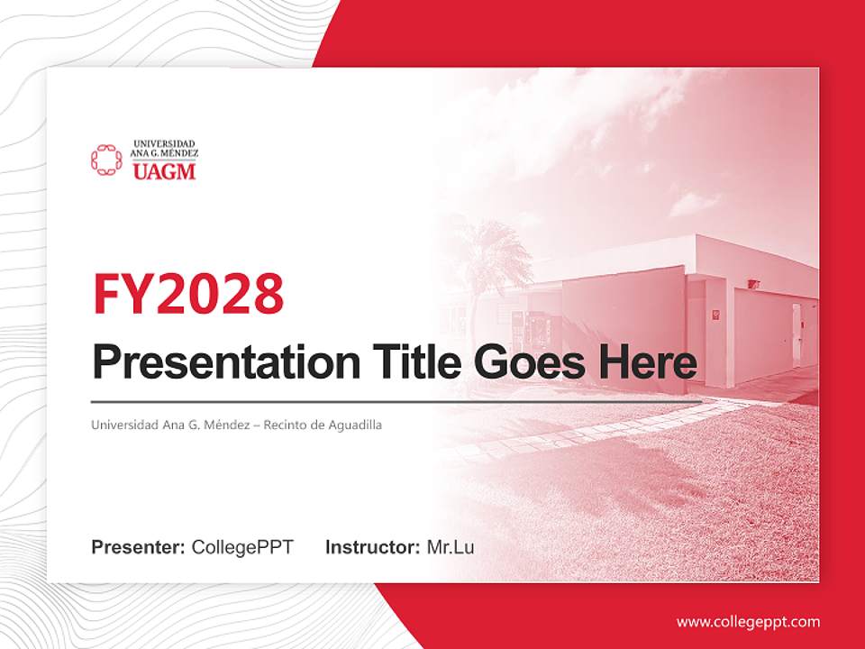 Universidad Ana G. Méndez – Recinto de Aguadilla Academic Presentation/Research Findings Report PPT Template4:3 ratio PPT effect preview image5