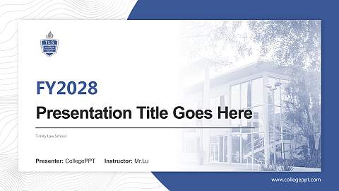 Trinity Law School Academic Presentation/Research Findings Report PPT Template