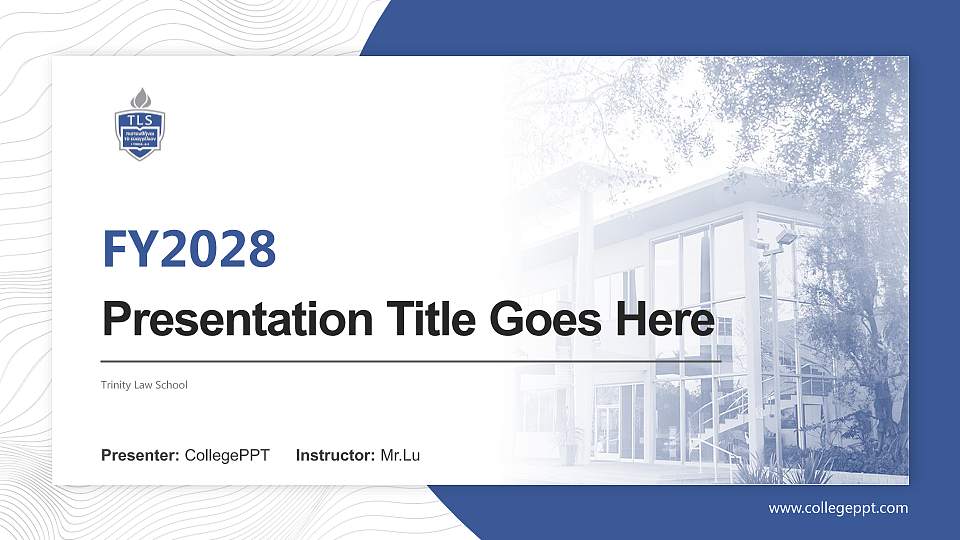 Trinity Law School Academic Presentation/Research Findings Report PPT Template16:9 ratio PPT effect preview image