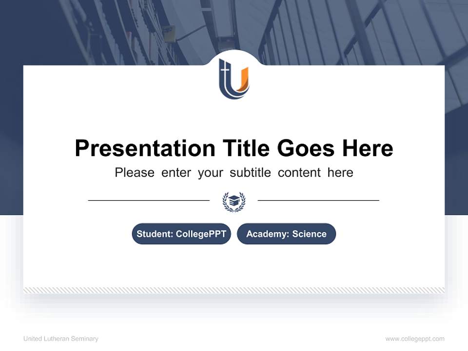United Lutheran Seminary National Scholarship Defense PPT Template4:3 ratio PPT effect preview image4