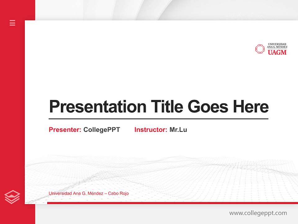 Universidad Ana G. Méndez – Cabo Rojo Thesis Proposal/Graduation Defense PPT Template4:3 ratio PPT effect preview image5
