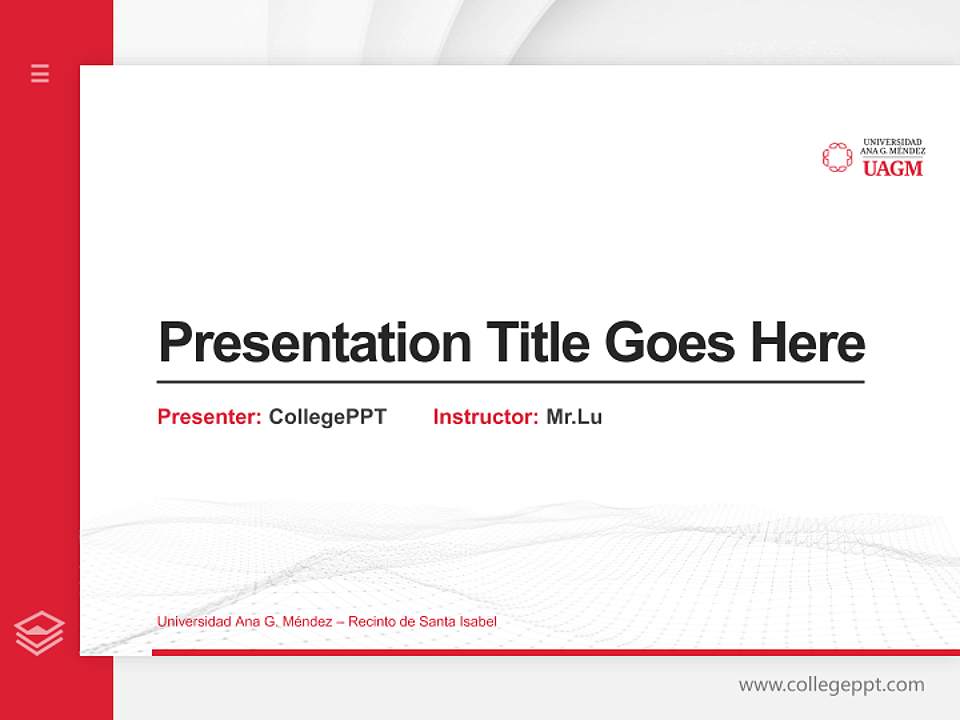 Universidad Ana G. Méndez – Recinto de Santa Isabel Thesis Proposal/Graduation Defense PPT Template4:3 ratio PPT effect preview image5