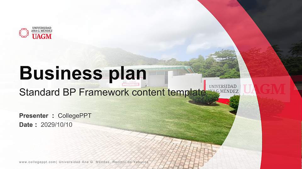 Universidad Ana G. Méndez, Recinto de Yabucoa Competition/Entrepreneurship Contest PPT Template16:9 ratio PPT effect preview image