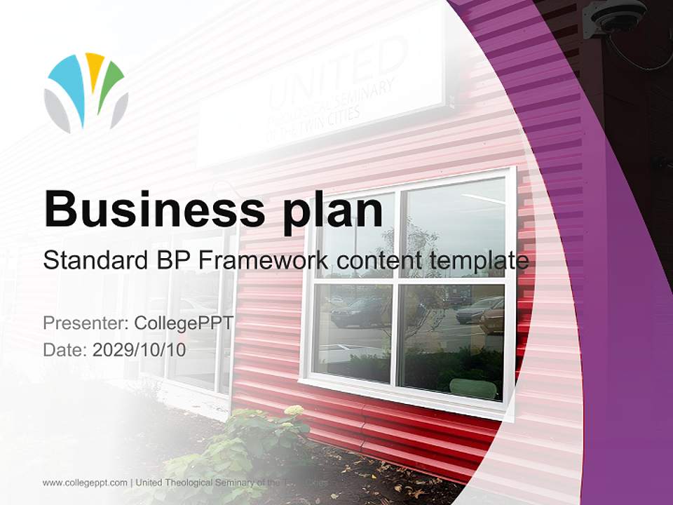 United Theological Seminary of the Twin Cities Competition/Entrepreneurship Contest PPT Template4:3 ratio PPT effect preview image9