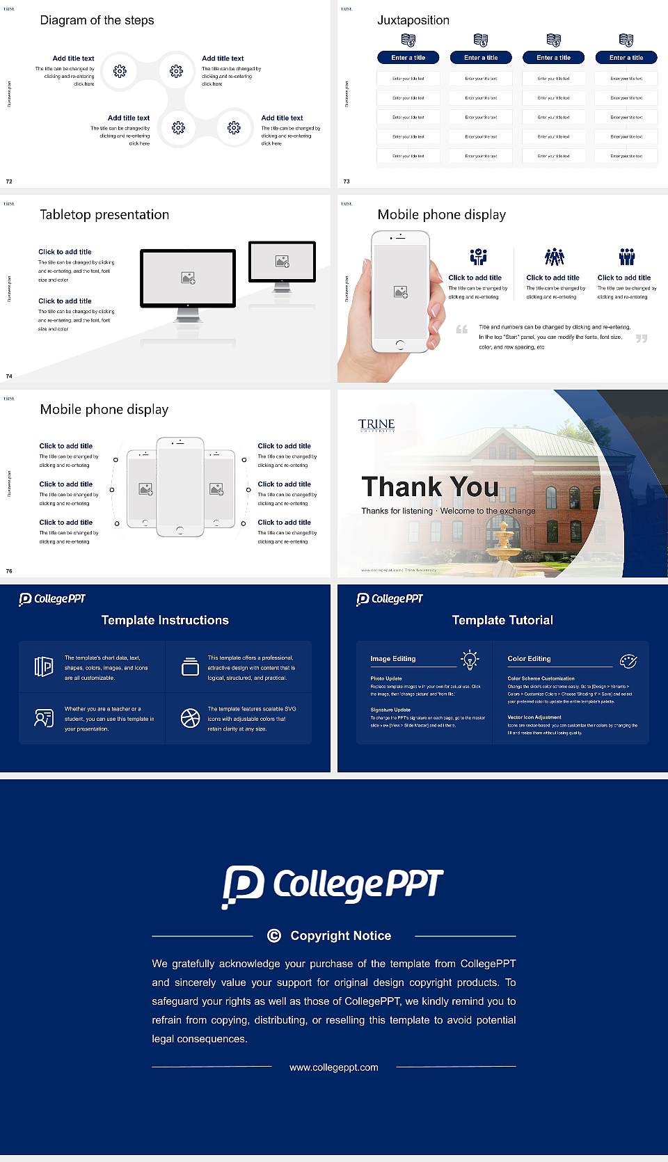 Trine University Competition/Entrepreneurship Contest PPT Template16:9 ratio PPT effect preview image9