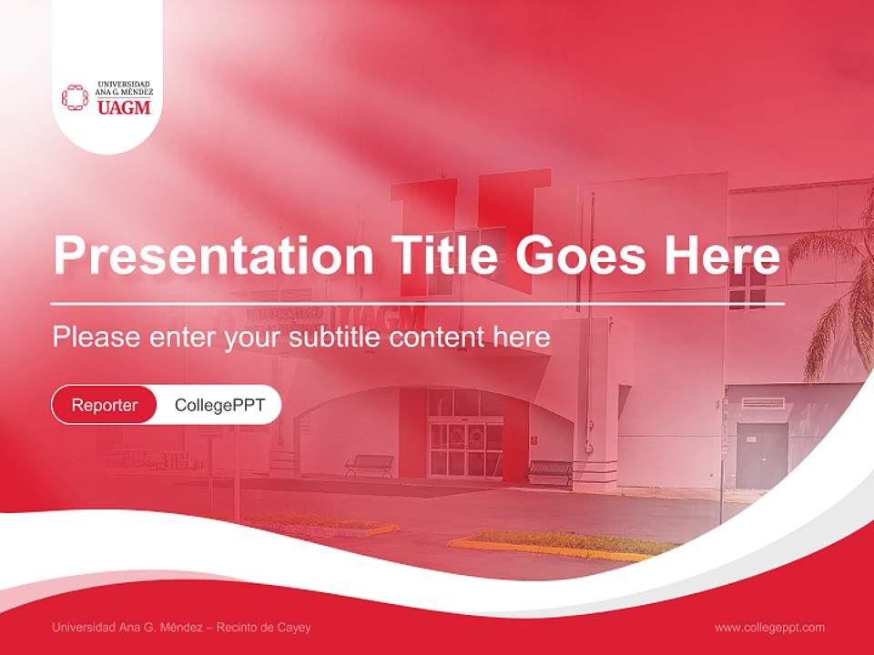 Universidad Ana G. Méndez – Recinto de Cayey Lecture Sharing and Networking Event PPT Template4:3 ratio PPT effect preview image4