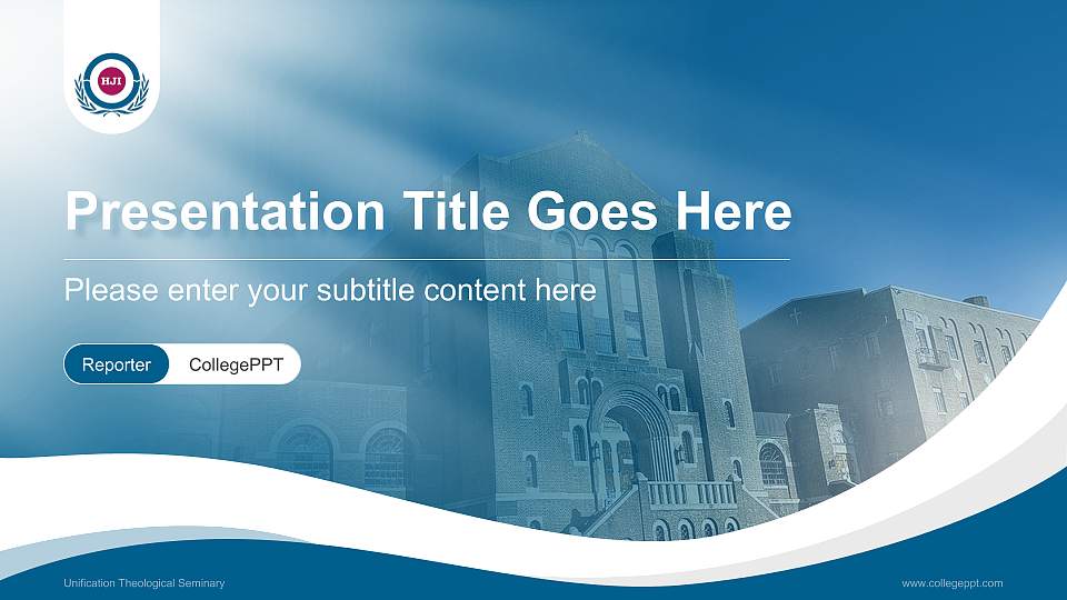 Unification Theological Seminary Lecture Sharing and Networking Event PPT Template16:9 ratio PPT effect preview image