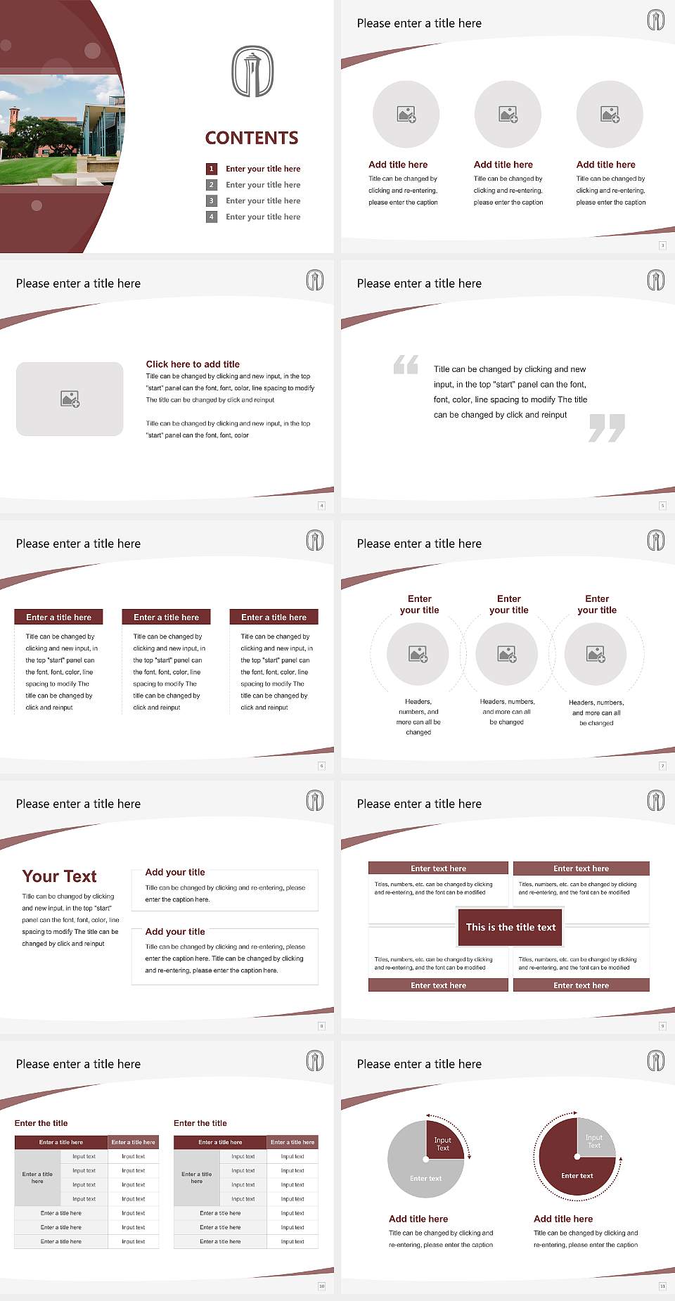 Trinity University Course/Courseware Creation PPT Template4:3 ratio PPT effect preview image2