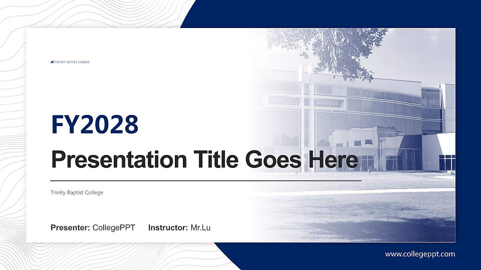 Trinity Baptist College Academic Presentation/Research Findings Report PPT Template16:9 ratio PPT effect preview image