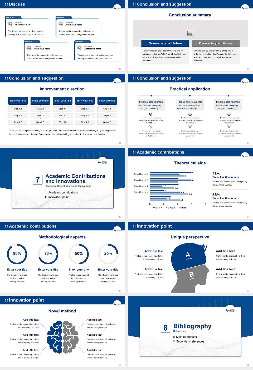 United States Air Force Academy Graduation Thesis Defense PPT Template16:9 ratio PPT effect preview image6