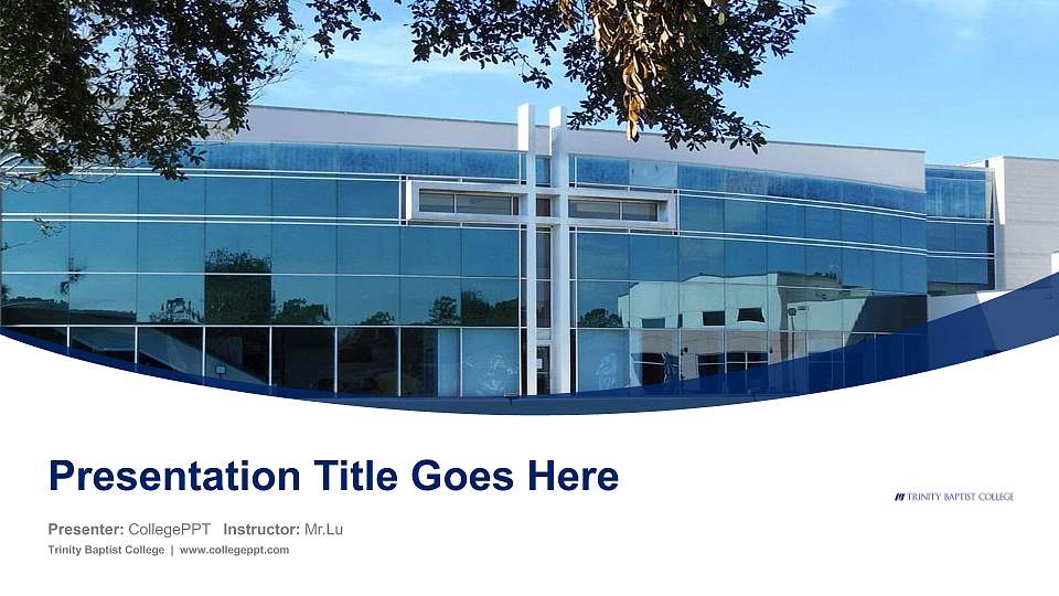 Trinity Baptist College Course/Courseware Creation PPT Template16:9 ratio PPT effect preview image