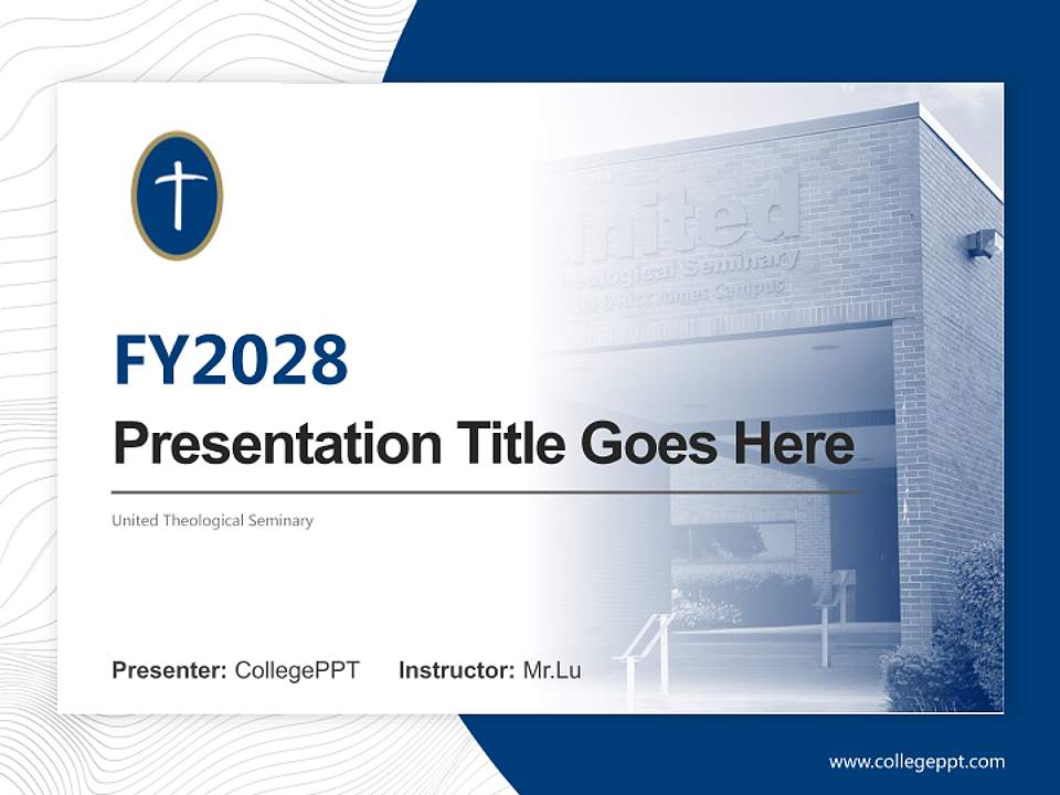 United Theological Seminary Academic Presentation/Research Findings Report PPT Template4:3 ratio PPT effect preview image5