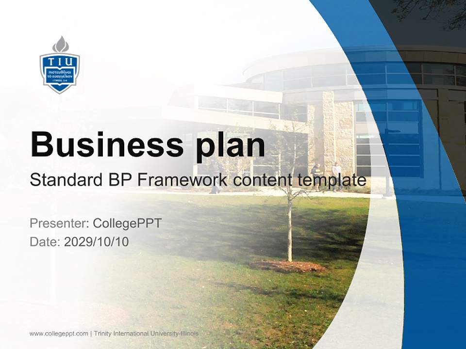 Trinity International University-Illinois Competition/Entrepreneurship Contest PPT Template4:3 ratio PPT effect preview image9