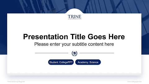 Trine University-Regional National Scholarship Defense PPT Template