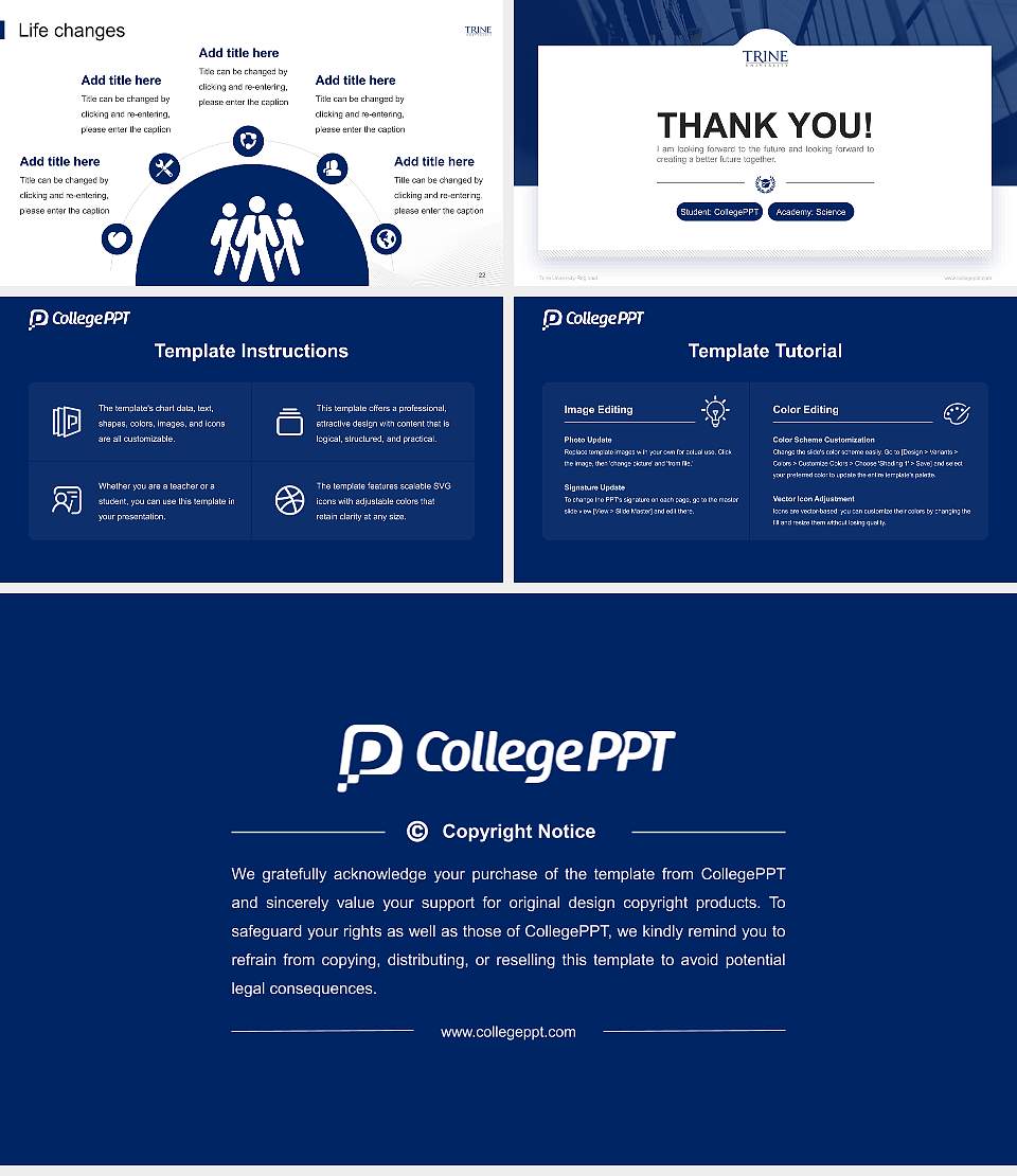 Trine University-Regional National Scholarship Defense PPT Template16:9 ratio PPT effect preview image4