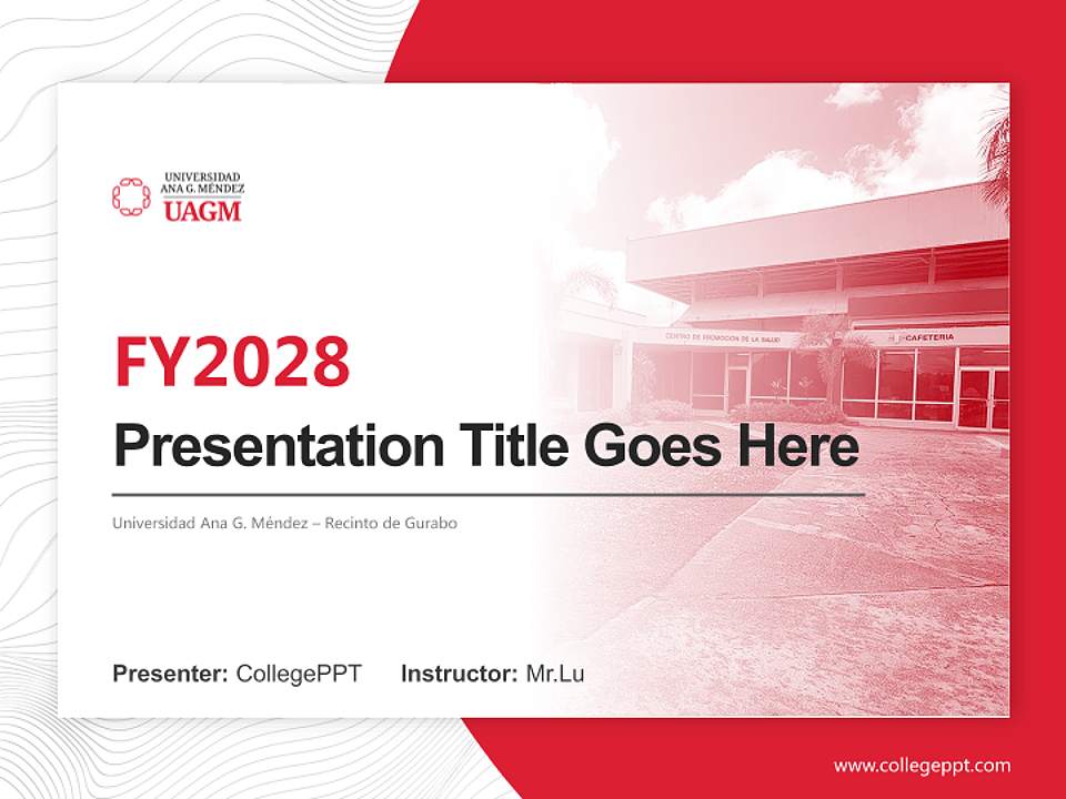 Universidad Ana G. Méndez – Recinto de Gurabo Academic Presentation/Research Findings Report PPT Template4:3 ratio PPT effect preview image5