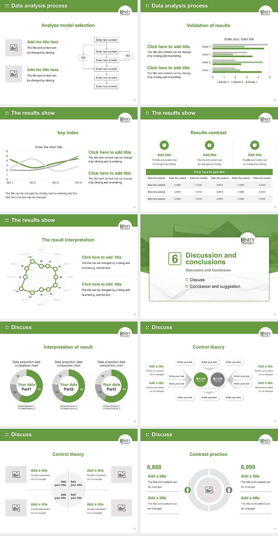 Unity Environmental University Graduation Thesis Defense PPT Template4:3 ratio PPT effect preview image5