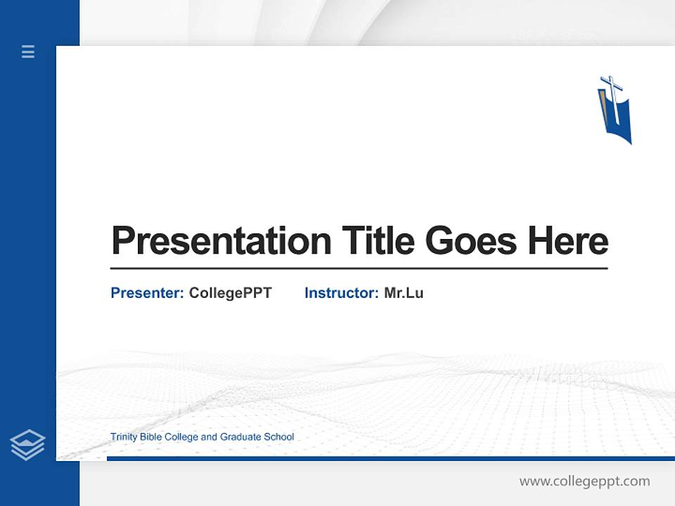 Trinity Bible College and Graduate School Thesis Proposal/Graduation Defense PPT Template4:3 ratio PPT effect preview image5