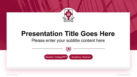 Union University National Scholarship Defense PPT Template