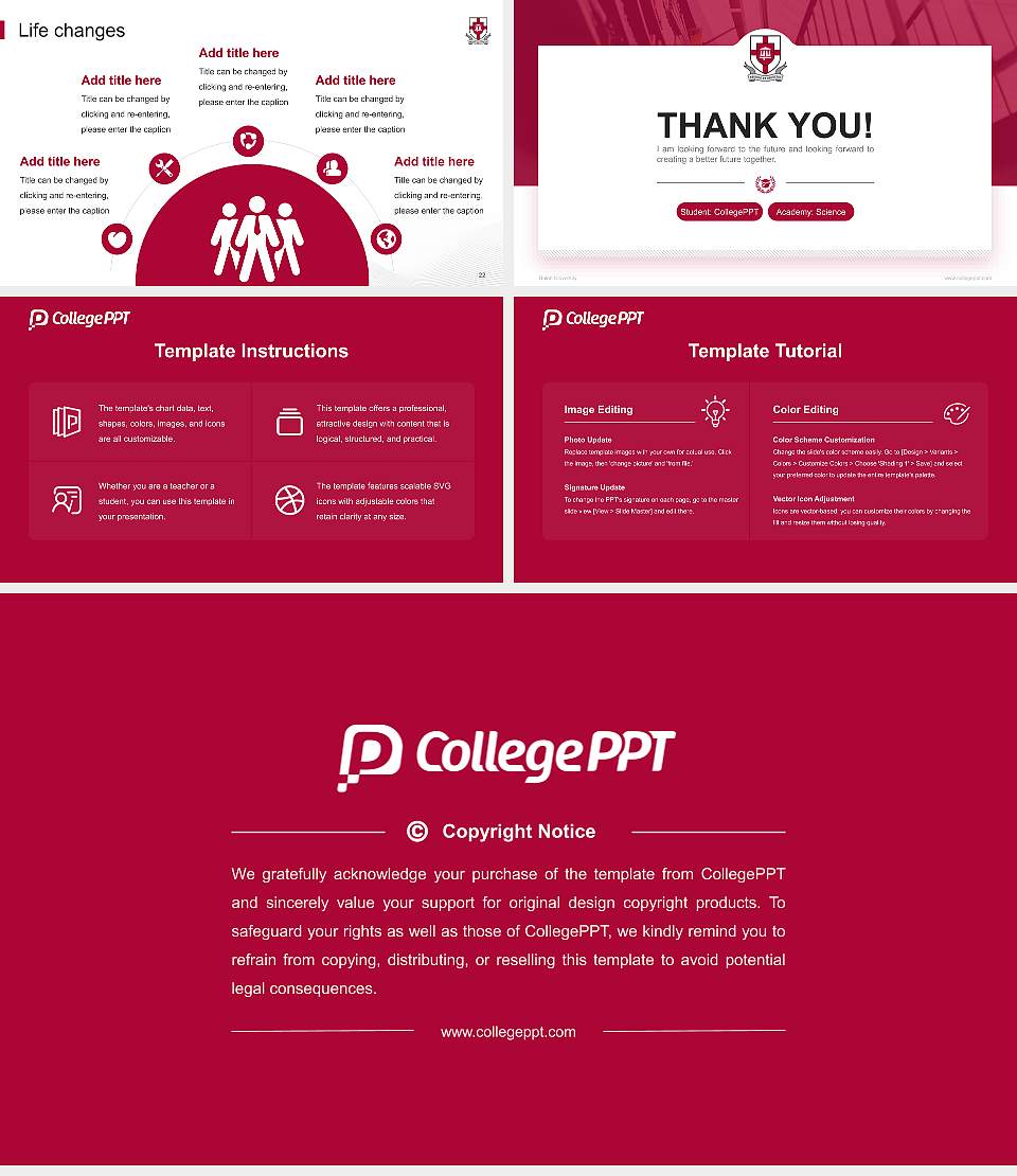 Union University National Scholarship Defense PPT Template16:9 ratio PPT effect preview image4