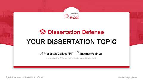 Universidad Ana G. Méndez – Recinto de Cupey Graduation Thesis Defense PPT Template