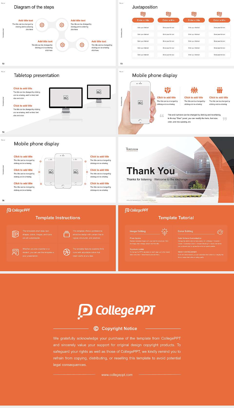 Tusculum University Competition/Entrepreneurship Contest PPT Template16:9 ratio PPT effect preview image9
