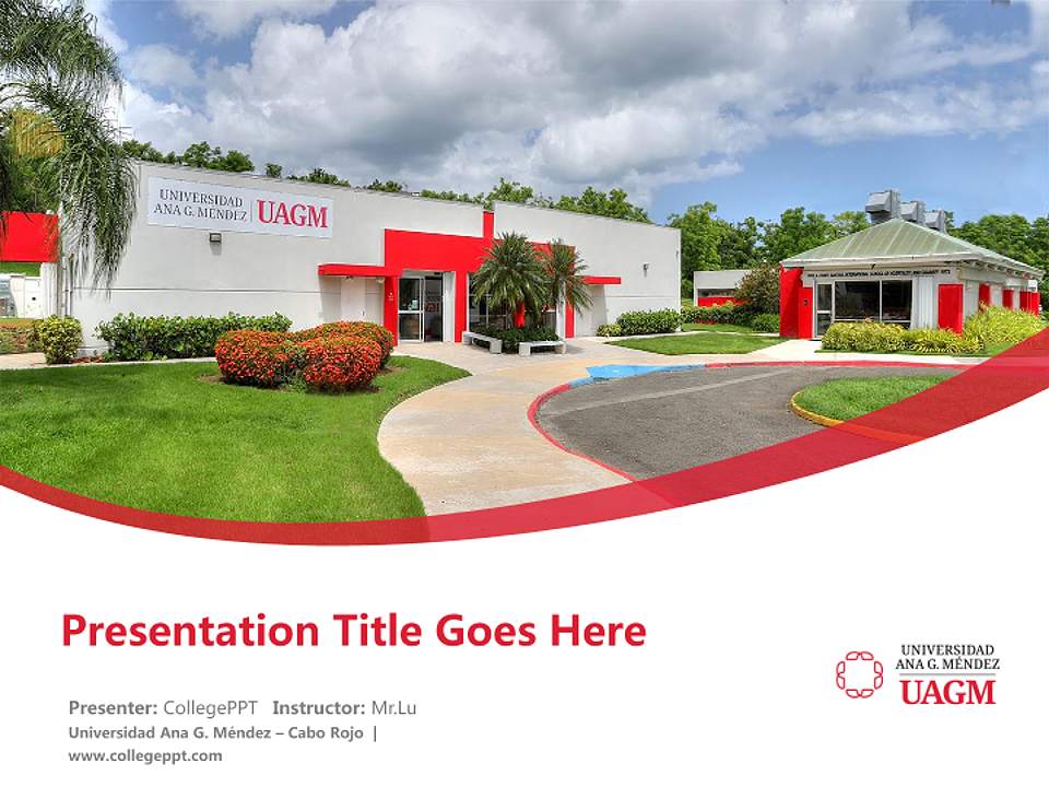 Universidad Ana G. Méndez – Cabo Rojo Course/Courseware Creation PPT Template4:3 ratio PPT effect preview image5