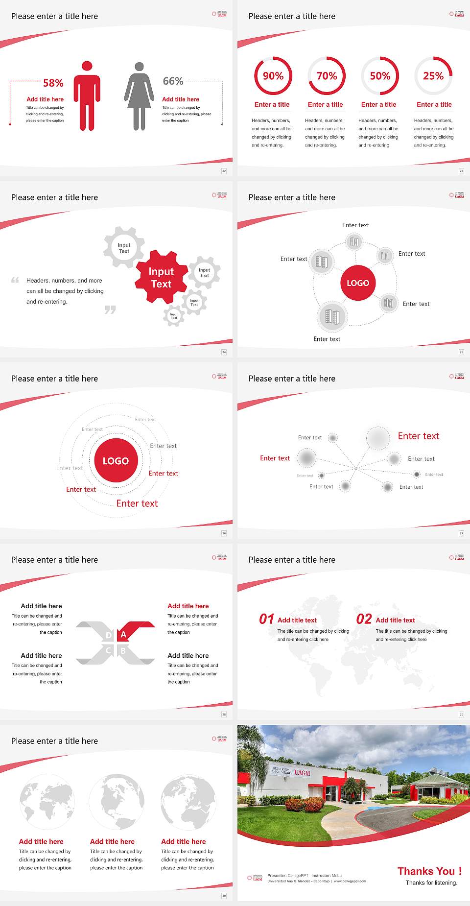 Universidad Ana G. Méndez – Cabo Rojo Course/Courseware Creation PPT Template4:3 ratio PPT effect preview image4