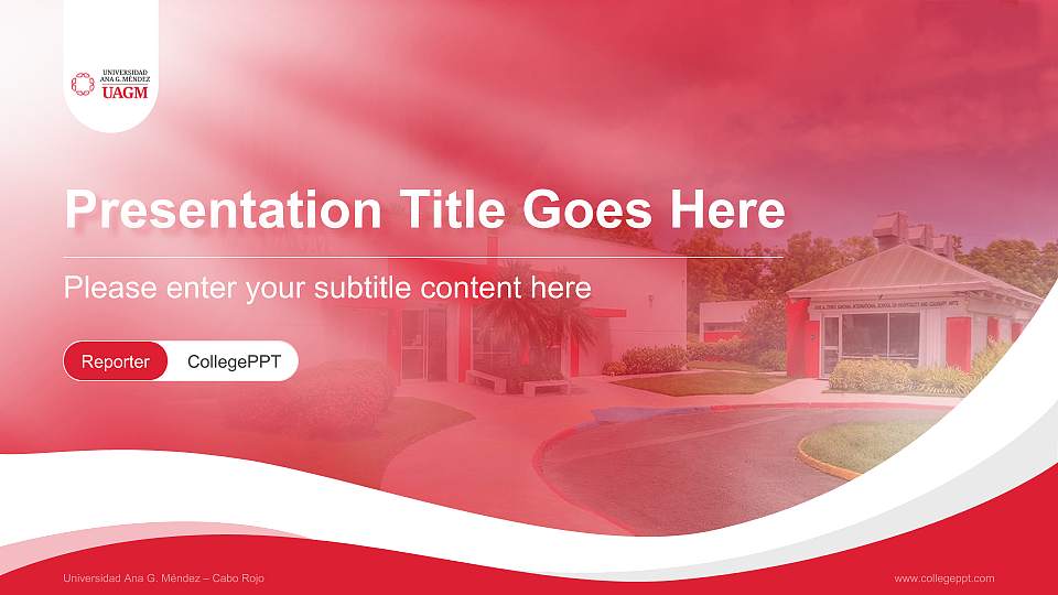 Universidad Ana G. Méndez – Cabo Rojo Lecture Sharing and Networking Event PPT Template16:9 ratio PPT effect preview image