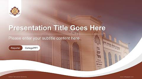United Talmudical Seminary Lecture Sharing and Networking Event PPT Template