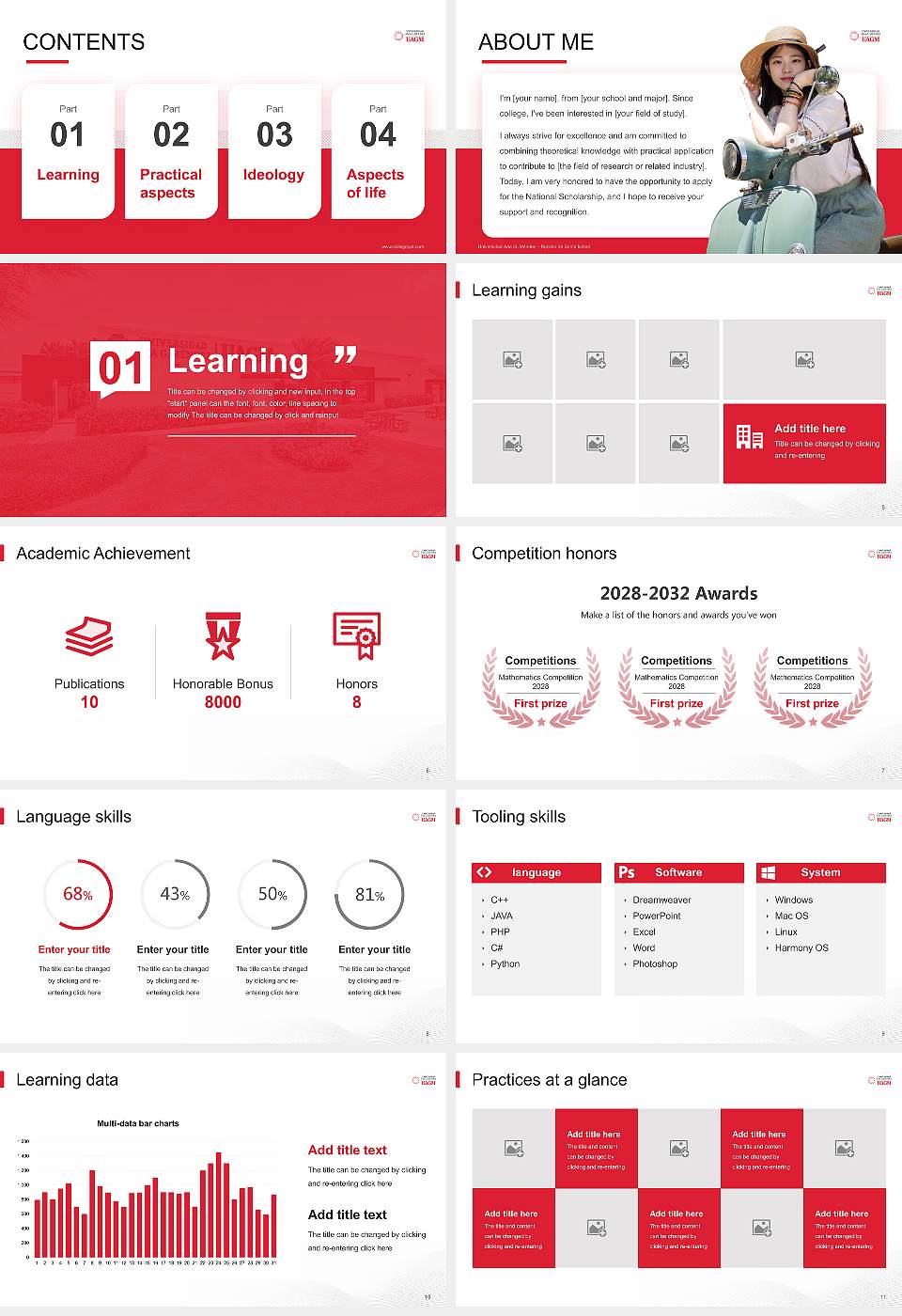 Universidad Ana G. Méndez – Recinto de Santa Isabel National Scholarship Defense PPT Template16:9 ratio PPT effect preview image2